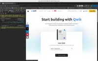 Console opened on Learn Qwik production site